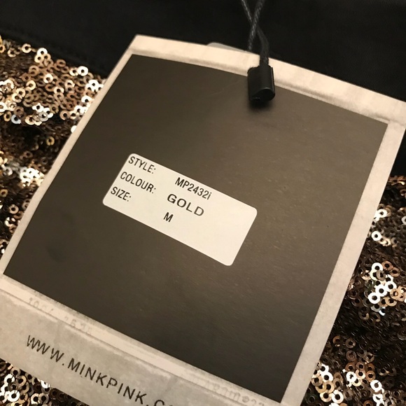 MINKPINK Frill Gold Sequin Skirt 💙 - Picture 5 of 6